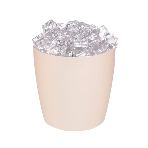Essential 3 Quart Round Ice Bucket without Handles, Vanilla